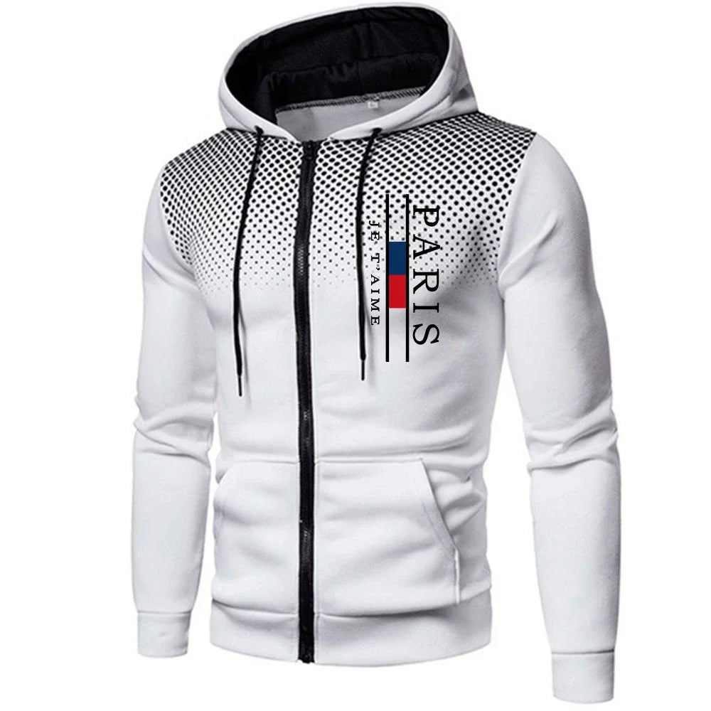Men's Hoodies Sweatshirts Printing Fashion Zip Jacket Casual Versatile Overcoat Outdoors Sports Men Clothing Daily Exercise Tops
