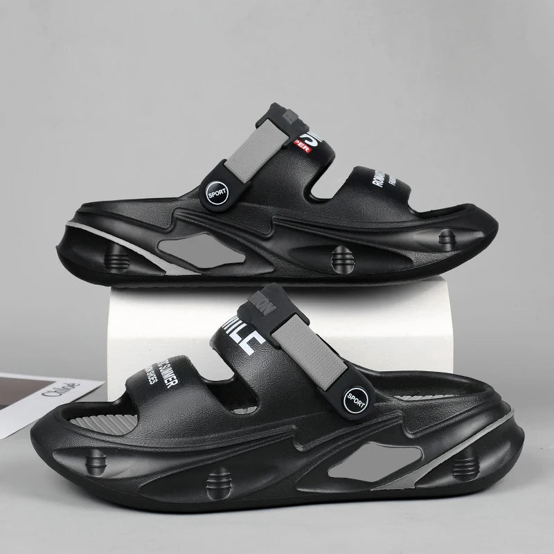 Fashion Men Outdoor Sandals Slippers Beach Comfortable Thick Sole Clogs Men Casual Shoes Garden Shoes Men Women Beach Sandals