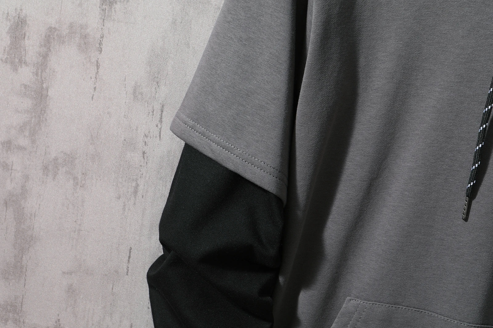 New Patchwork Hooded Sweatshirt Hip Hop Men Pullover Hoodies Streetwear Casual Fashion Clothes Colorblock Hoodie