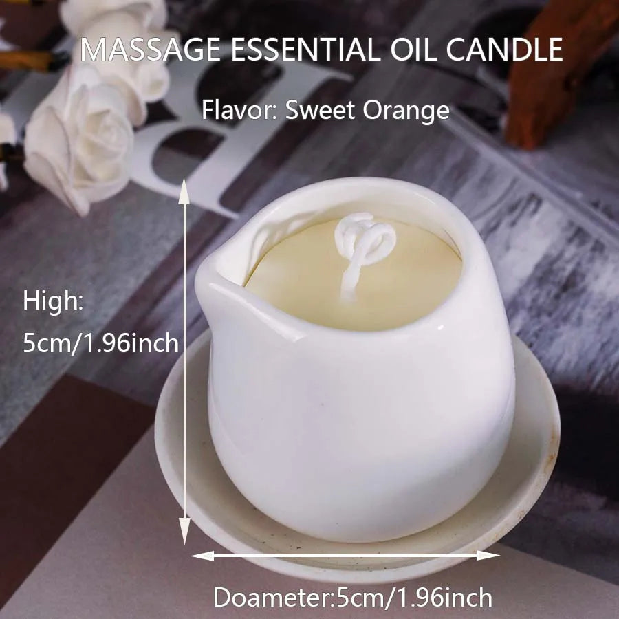 Sweet orange Low Temperature Massage Essential Oil Candle Heating Full Body Back SPA Flirtation Romantic home decor valentines