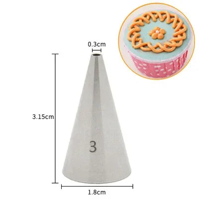 1-9Pcs Round Writting Icing Piping Nozzles For Cake Decorating Cupcake Baking Pastry Tools Confectionery Kitchen Gadgets New