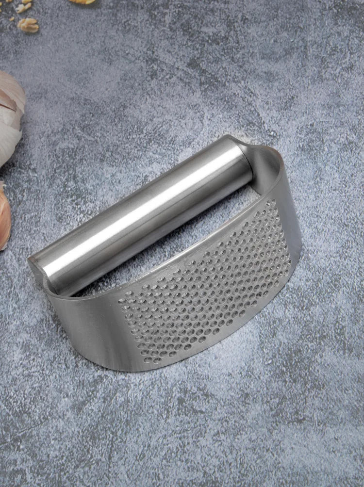 Stainless Steel Manual Garlic Press Multi-function Curved Garlic Grinding Slicer Chopper Kitchen Garlic Presses Cooking Gadgets