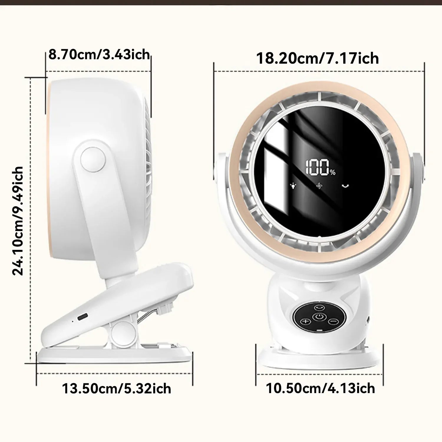 Car Fan Camping Fan 5-Speeds Electric Air Circulator Ceiling Fan Ultra-quiet Clip-on Fan Household Outdoor Cooling Ventilador