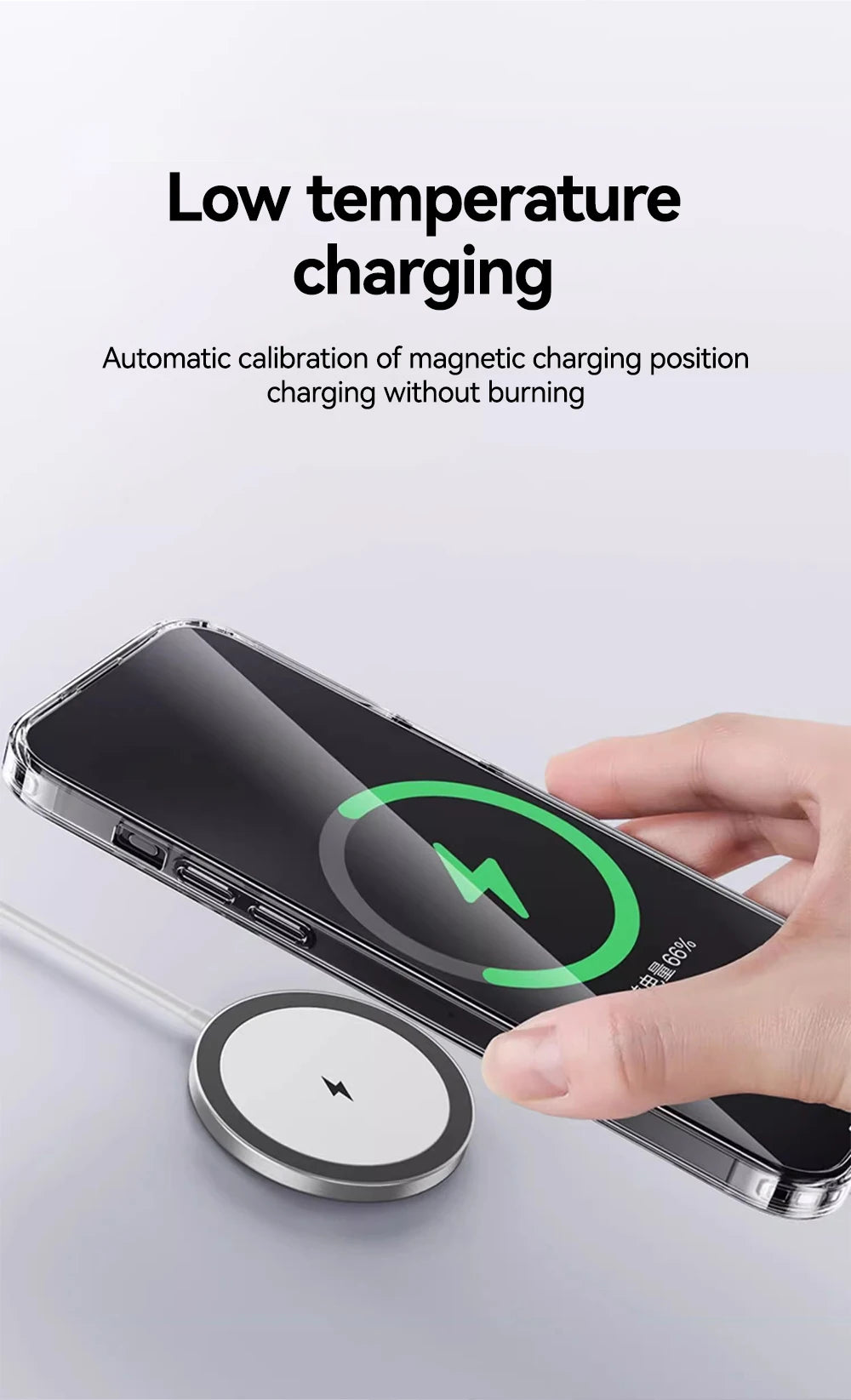 Joyroom Magnetic Case For iPhone 17 16 ProMax Slim Thin Phone Case Transparent Cover For iPhone 16 Wireless Charger Magnet Cover