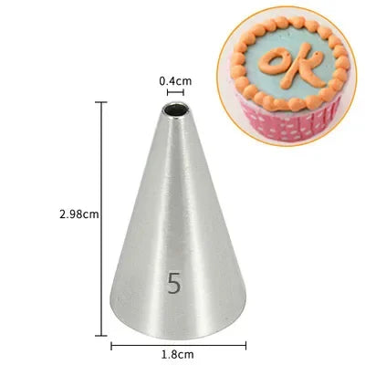 1-9Pcs Round Writting Icing Piping Nozzles For Cake Decorating Cupcake Baking Pastry Tools Confectionery Kitchen Gadgets New