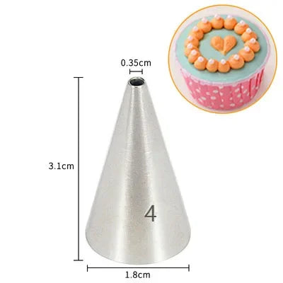 1-9Pcs Round Writting Icing Piping Nozzles For Cake Decorating Cupcake Baking Pastry Tools Confectionery Kitchen Gadgets New