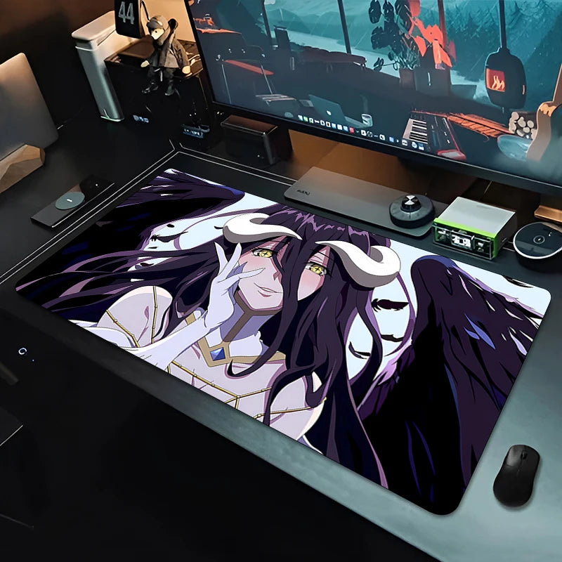 Albedo Mouse Pad Large Computer Office Game Table Mats Rubber Anti-slip Gaming Keyboard coaster Long PC Desk Pads Mousepad Anime