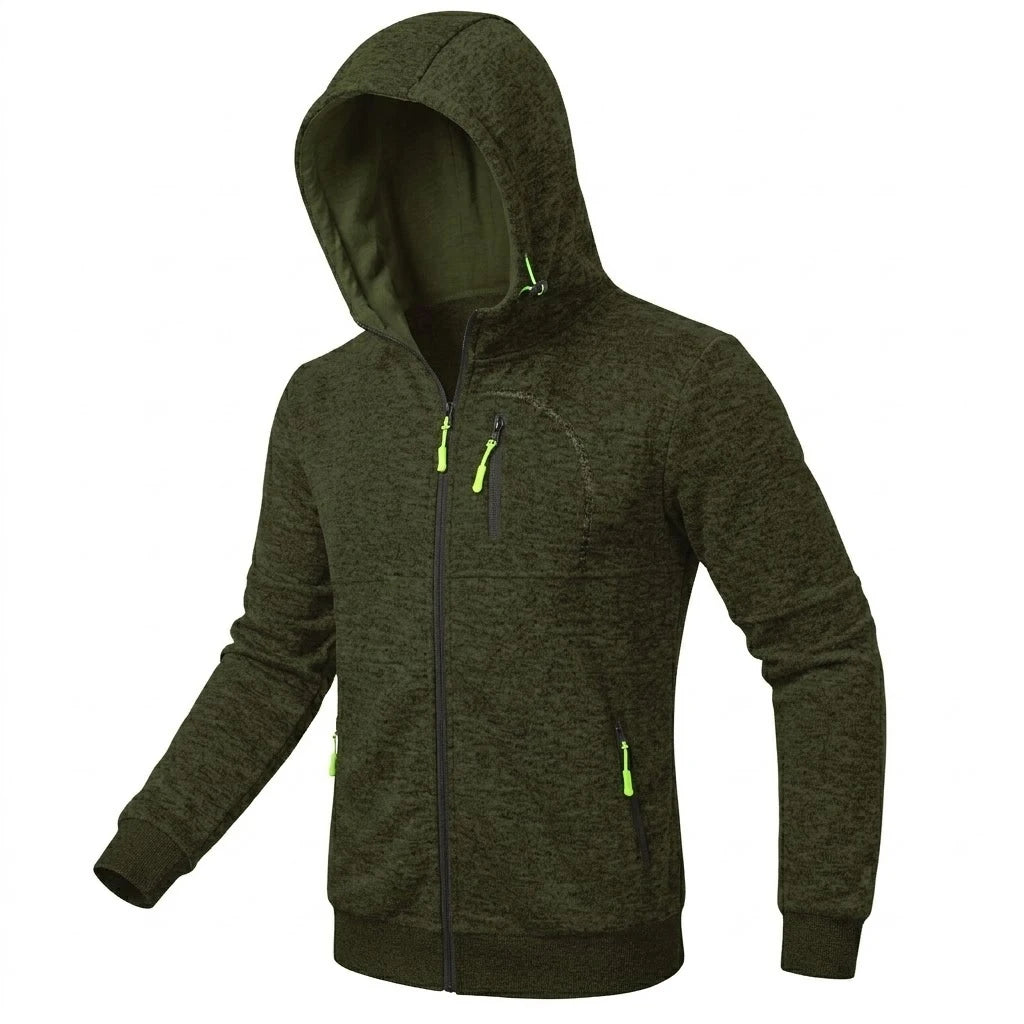 New Zipper Casual Hoodies for Men Outdoor Zip Up Sweatshirts Luxury Work Hoodie Men Fitness Sport Gym Man Fashion Jacket Coats