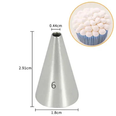 1-9Pcs Round Writting Icing Piping Nozzles For Cake Decorating Cupcake Baking Pastry Tools Confectionery Kitchen Gadgets New
