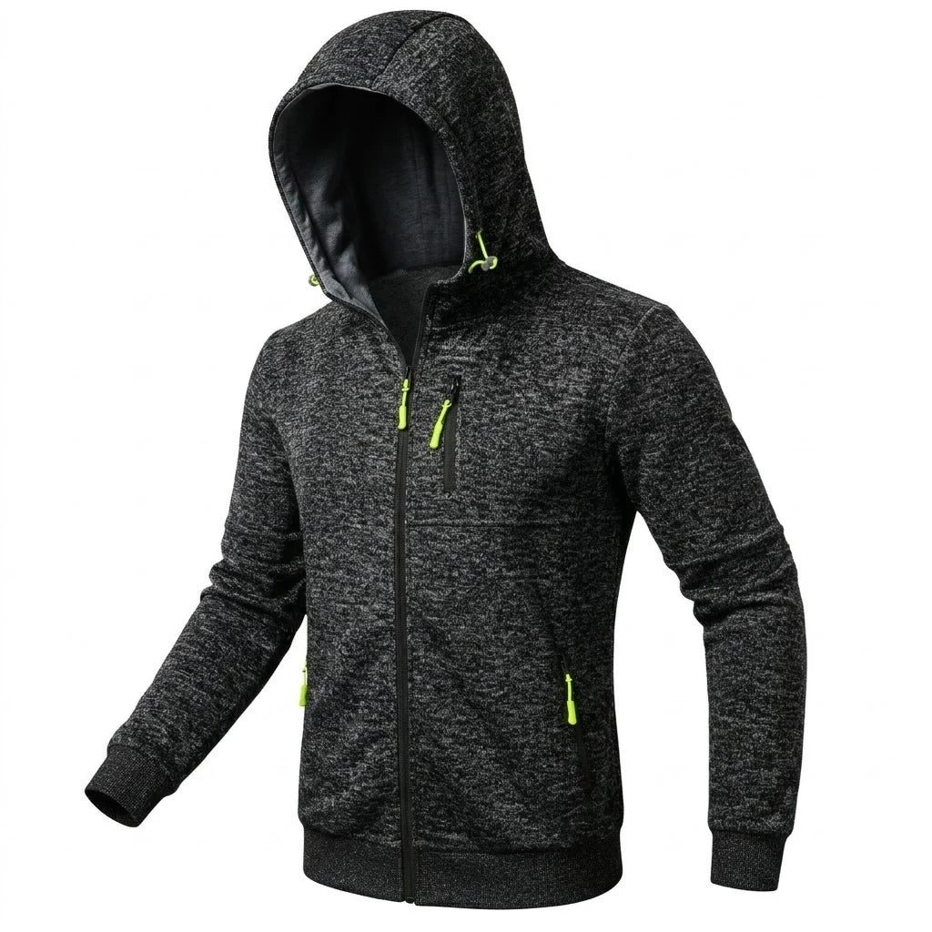 New Zipper Casual Hoodies for Men Outdoor Zip Up Sweatshirts Luxury Work Hoodie Men Fitness Sport Gym Man Fashion Jacket Coats