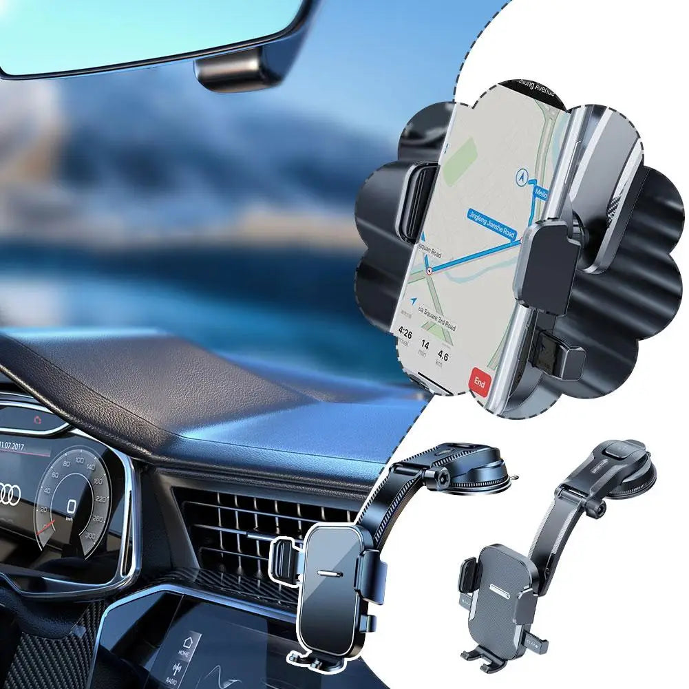 Car Universal Mobile Phone Stand Car Suction Cup Rotation Adjustment Center Console Fixed Navigation Support Car Phone Holder