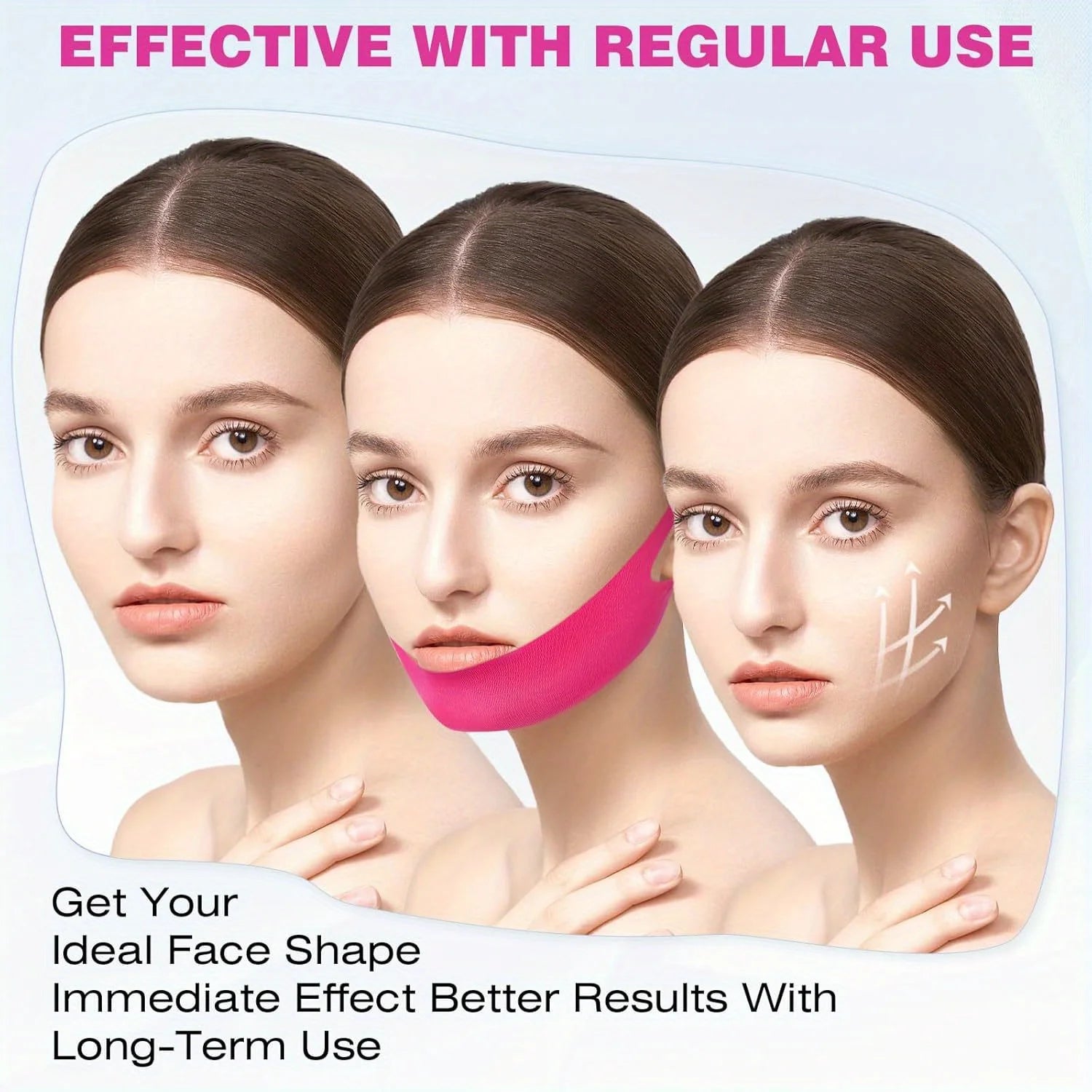 5pcs V-shaped Chin Lifting and Double Chin Facial Mask, Gentle Skin Care, Easy To Use, Portable Face Care Tool