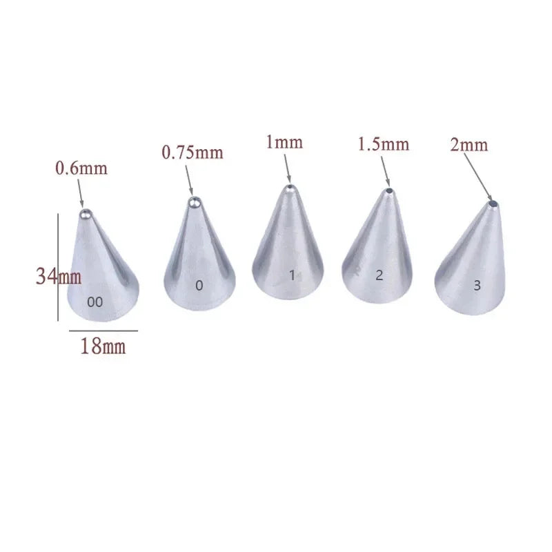 1-9Pcs Round Writting Icing Piping Nozzles For Cake Decorating Cupcake Baking Pastry Tools Confectionery Kitchen Gadgets New