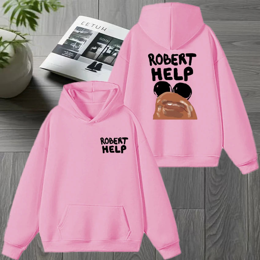 High Quality MARCUS THE WORM Double Sided Graphic Sweatshirt New Men women harajuku Fleece Casual pullover Unisex Winter Hoodies