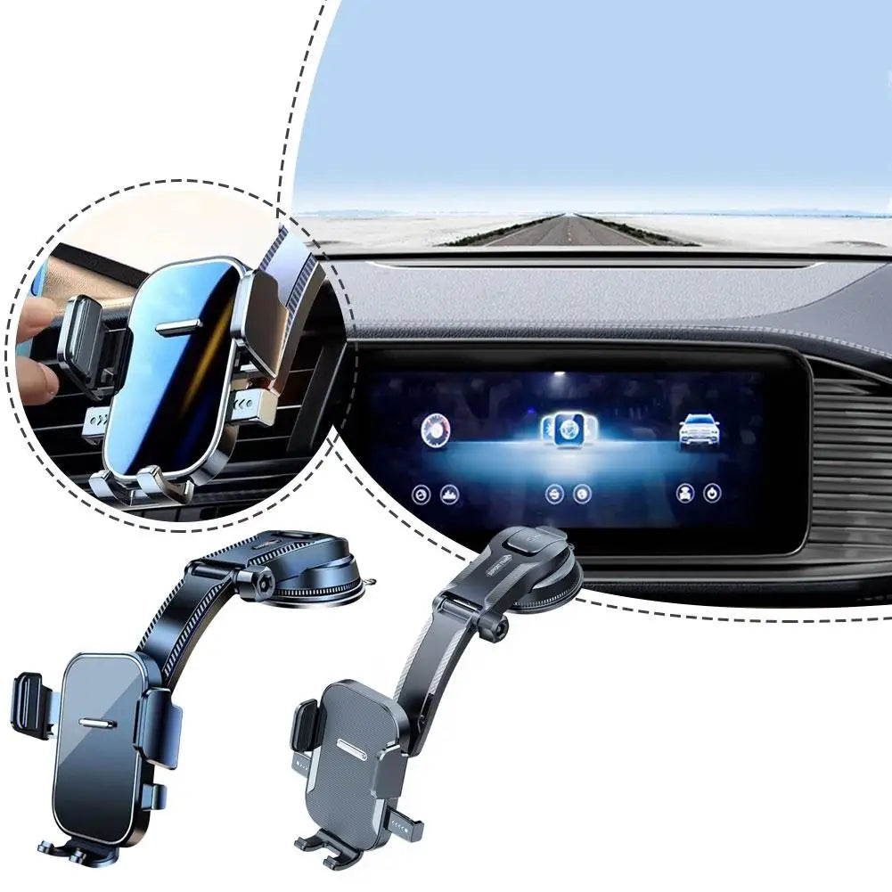 Car Universal Mobile Phone Stand Car Suction Cup Rotation Adjustment Center Console Fixed Navigation Support Car Phone Holder