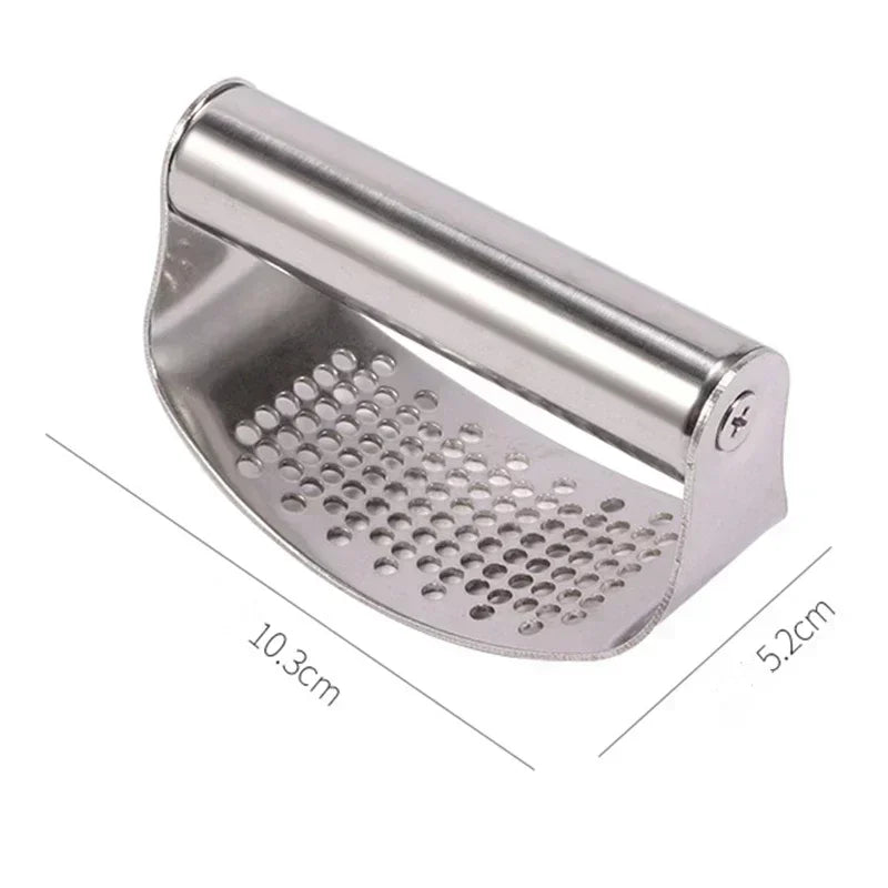 Stainless Steel Manual Garlic Press Multi-function Curved Garlic Grinding Slicer Chopper Kitchen Garlic Presses Cooking Gadgets