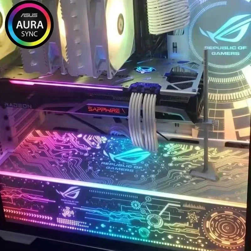 ARGB PC Case Lighting Panel,Customized GPU Side Backplate,MOD Chassis Gaming Decorated Plate 5V 12V Colorful AURA SYNC