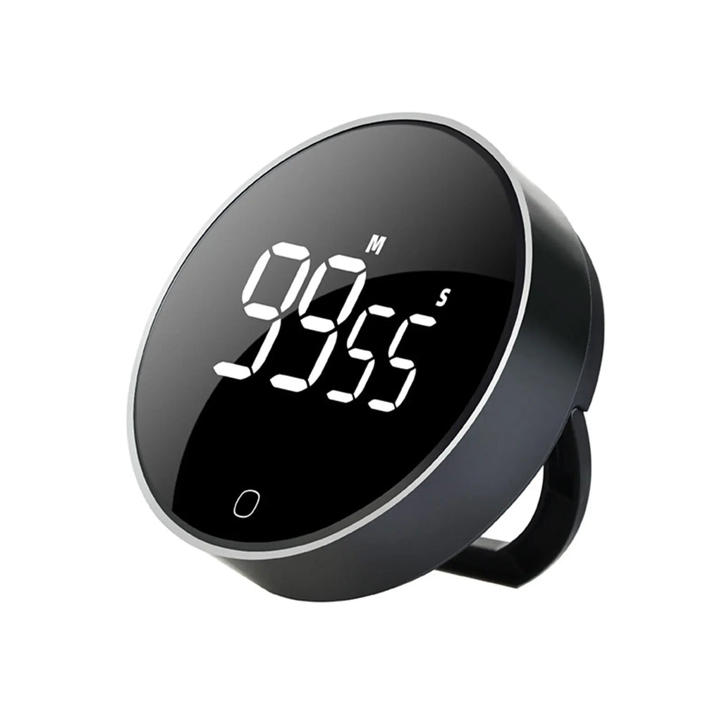 LED Digital Rotary Timer USB Rechargeable Magnetic Cooking Remind Alarm Clock 3-Level Volume Back Bracket Design Kitchen Gadgets