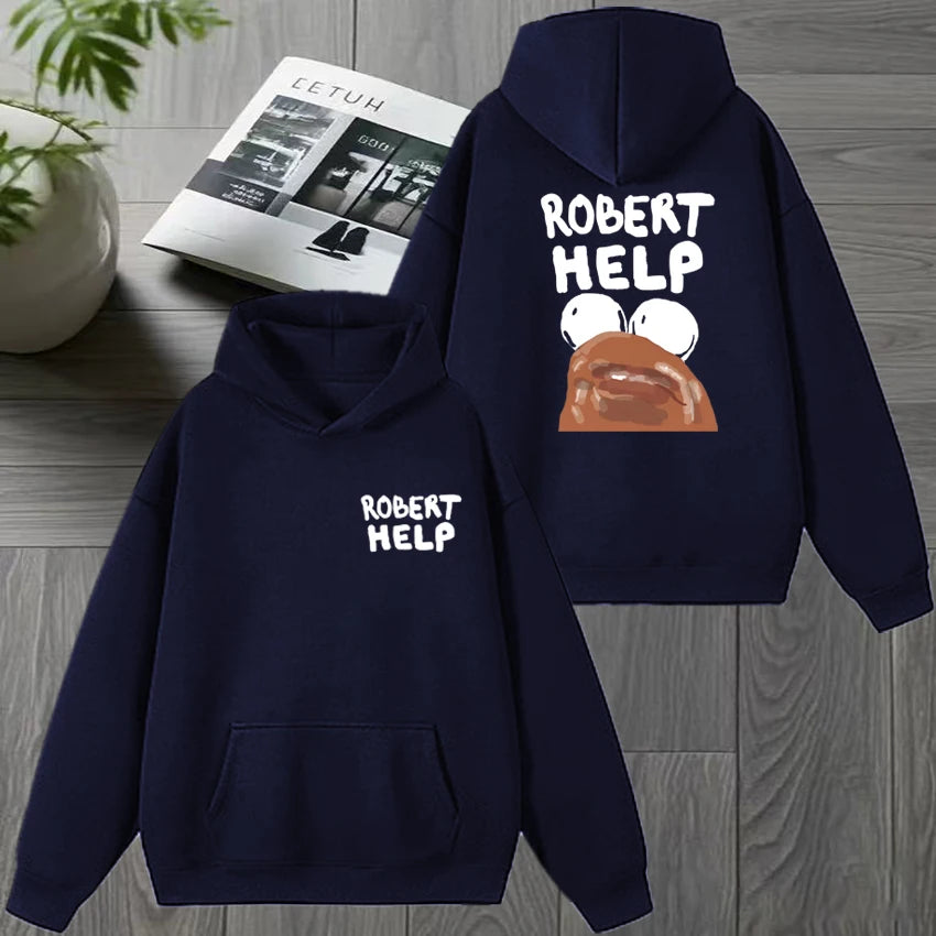 High Quality MARCUS THE WORM Double Sided Graphic Sweatshirt New Men women harajuku Fleece Casual pullover Unisex Winter Hoodies